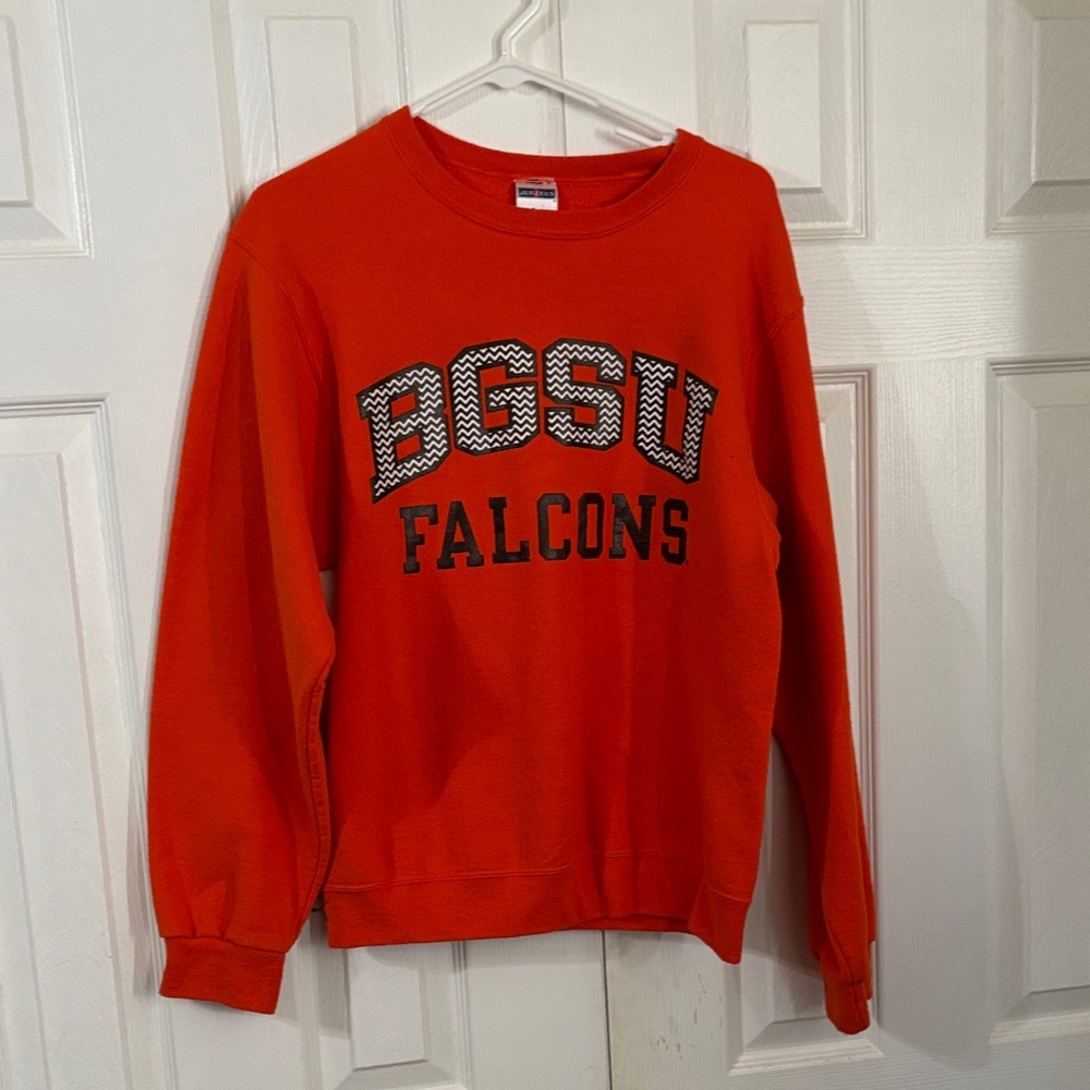 Jerzees Orange BGSU Falcons Crewneck Sweatshirt